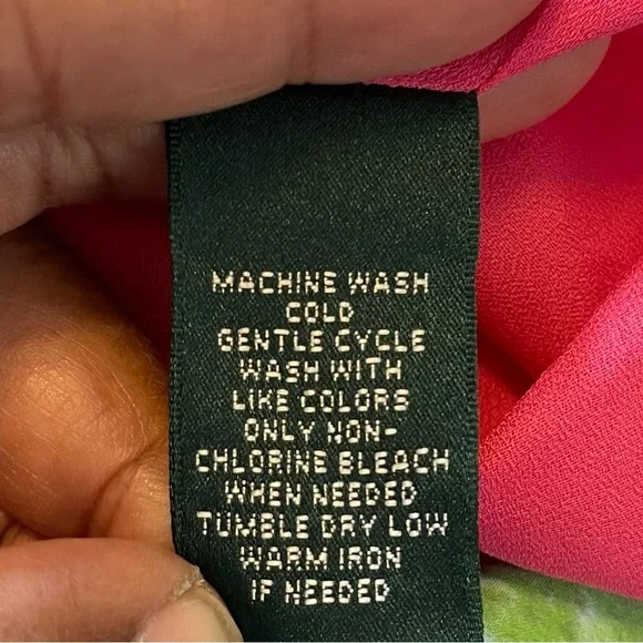 Lauren Ralph Lauren Drop Waist Sleeveless DBL Vneck Flowy Floral Dress Size 4 - Picture 10 of 14